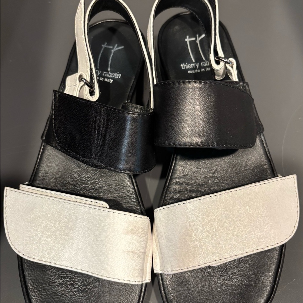 Thierry Rabotin Navy and White Sandals